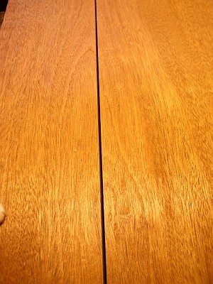south american mahogany, cut through the middle